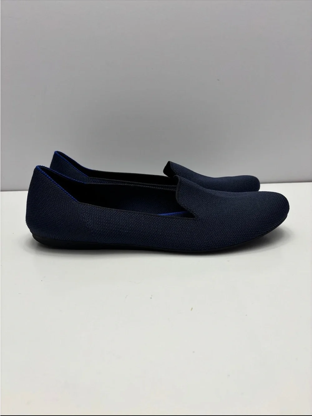 Rothy’s navy blue rounded toe loafers size 10